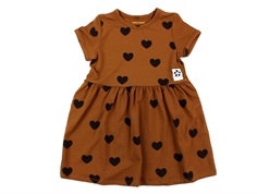 Mini Rodini kjole brown basic hearts
